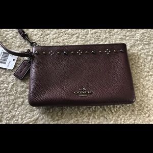 Coach • Studded Oxblood Wallet